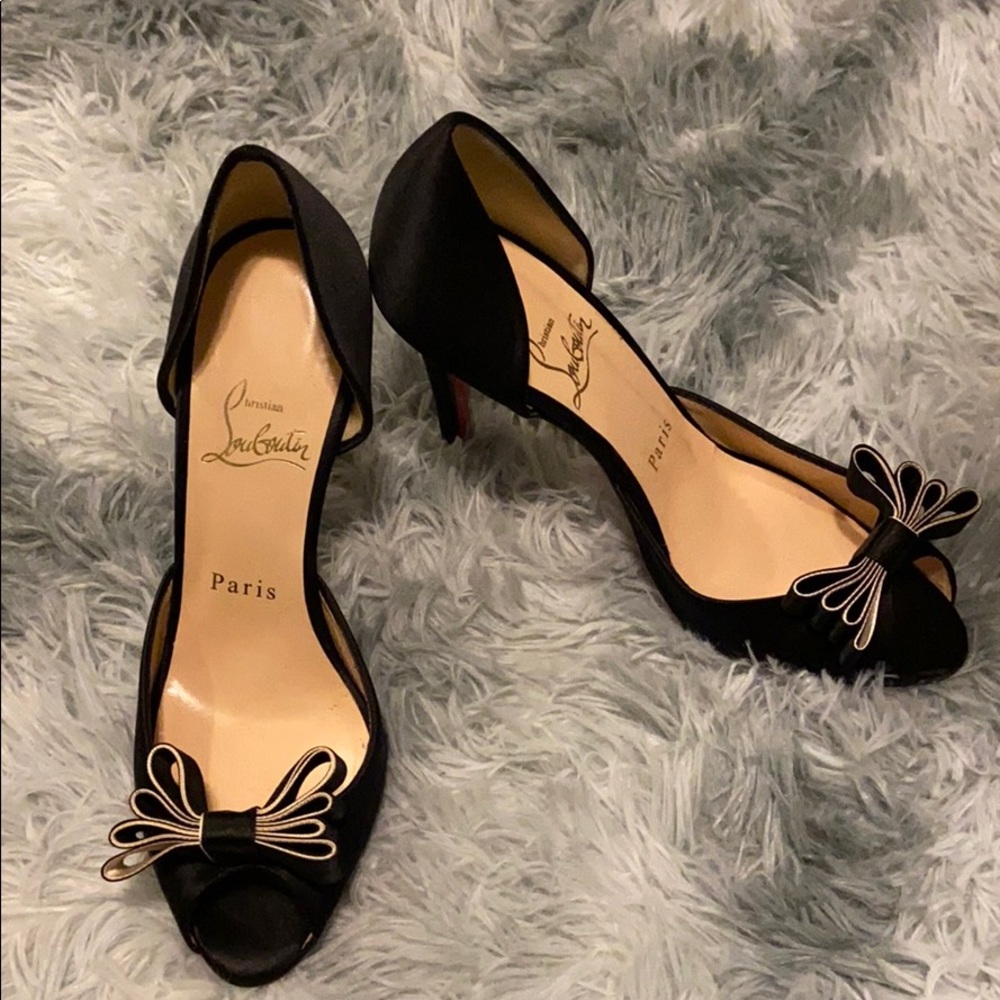COPY - Authentic Christian Louboutin Satin Bow He…